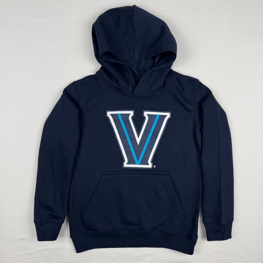 Gen2 Villanova Wildcats Youth Hoodie Navy Blue Fleece Sweatshirt Size S 8 NWT